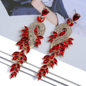 Exclusivos Aretes Rojos Brillantes