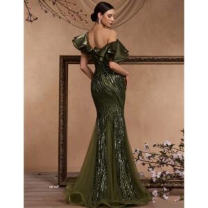 Exclusivo Vestido Celeste con Plata de Lentejuelas