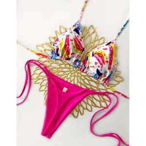 Exclusivo Bikini Rosa Multicolor