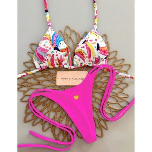 Exclusivo Bikini Rosa Multicolor